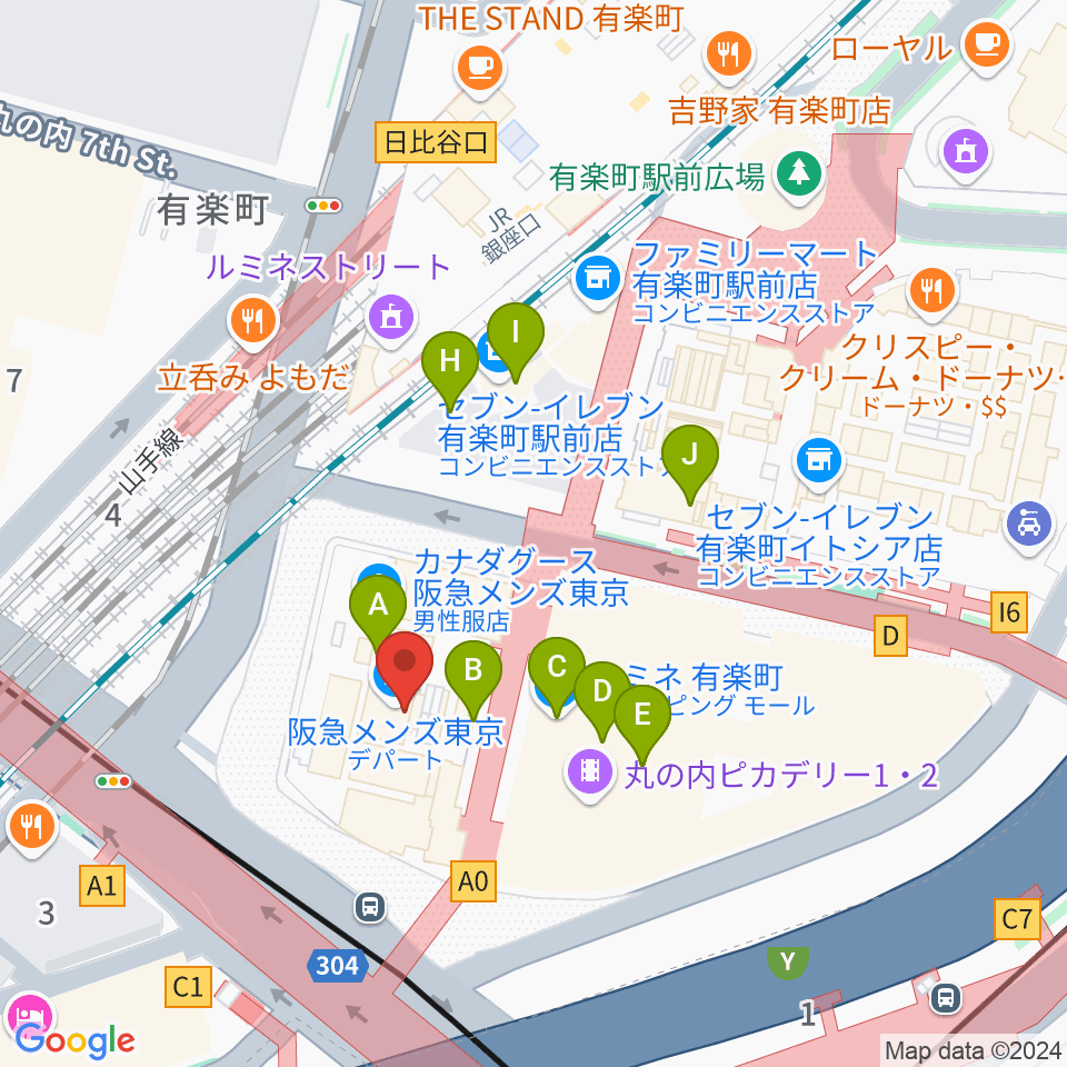 プラネタリアTOKYO周辺のカフェ一覧地図