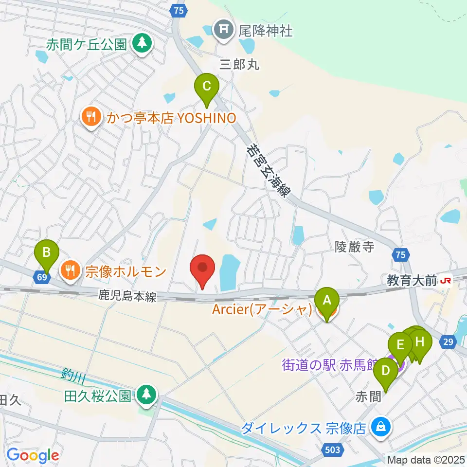 ジョーカーズサウンド周辺のカフェ一覧地図