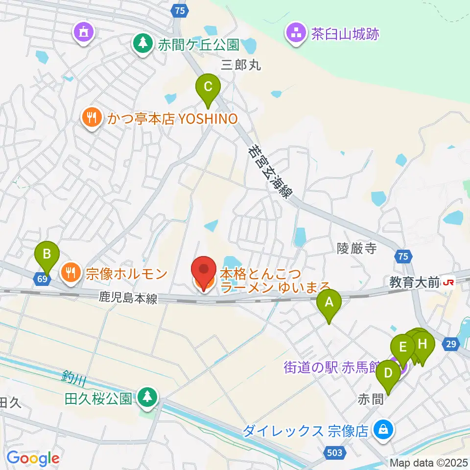 ジョーカーズサウンド周辺のカフェ一覧地図