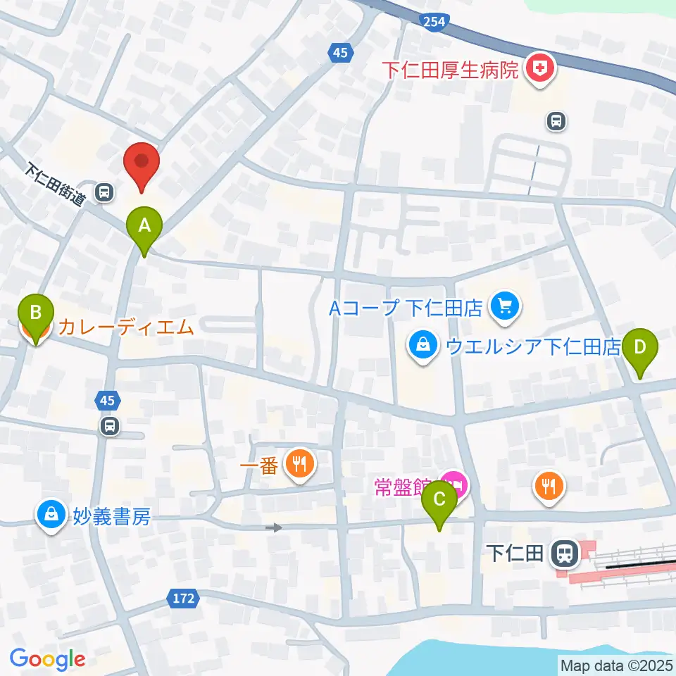 下仁田町文化ホール周辺のカフェ一覧地図