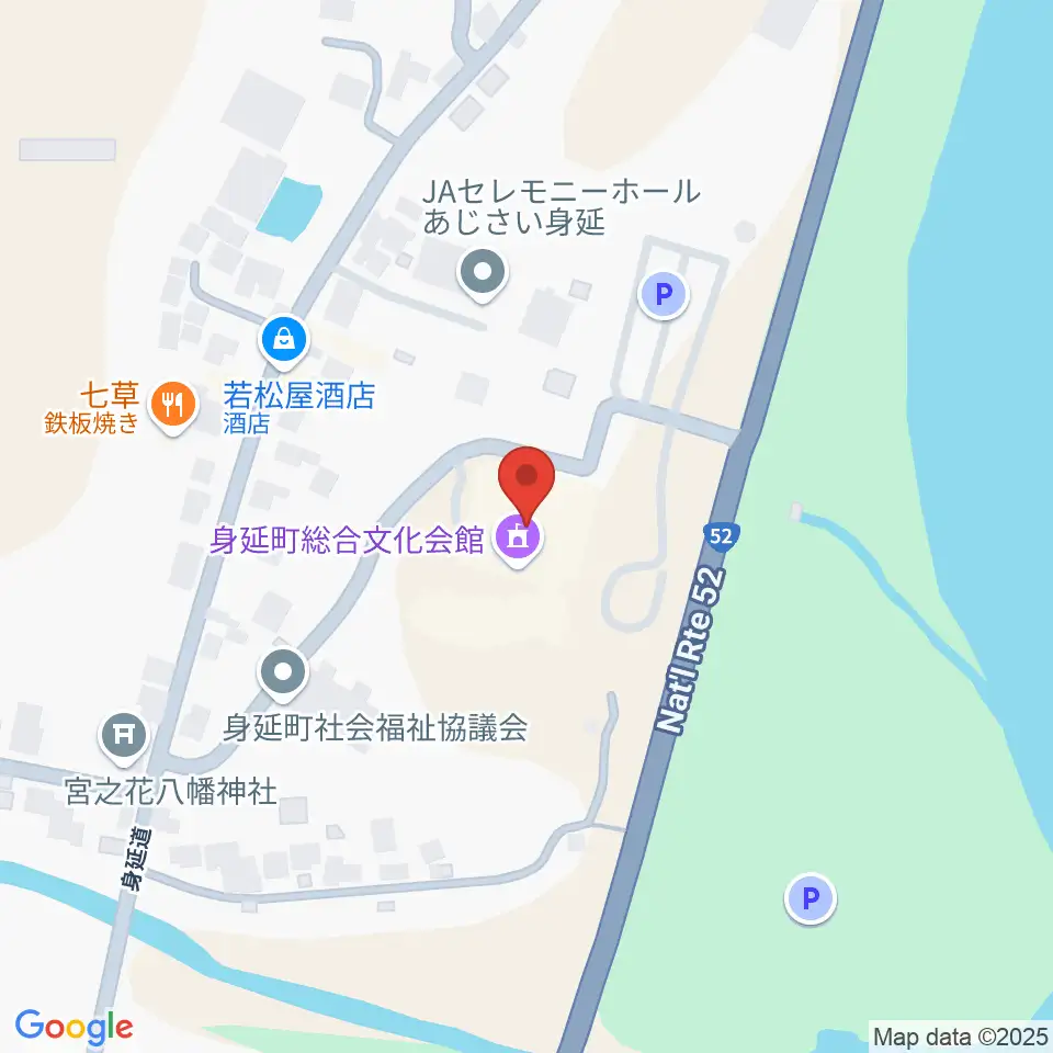 身延町総合文化会館周辺のカフェ一覧地図