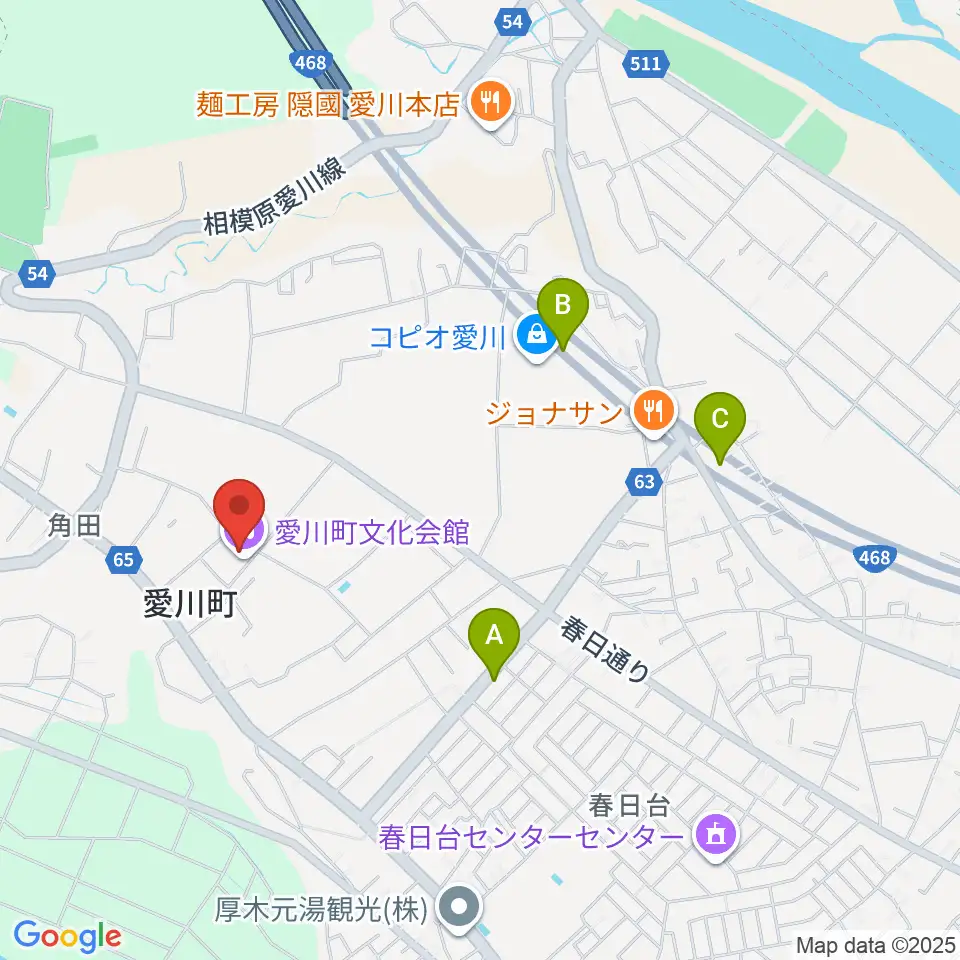 愛川町文化会館周辺のカフェ一覧地図