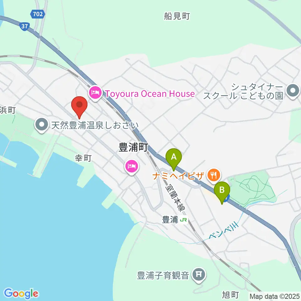 豊浦町地域交流センター とわにー周辺のカフェ一覧地図