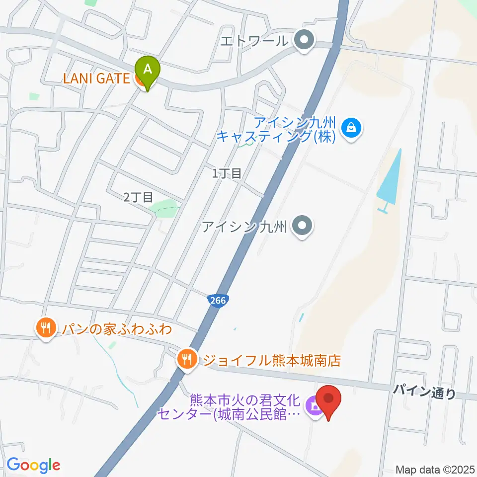 火の君文化ホール周辺のカフェ一覧地図