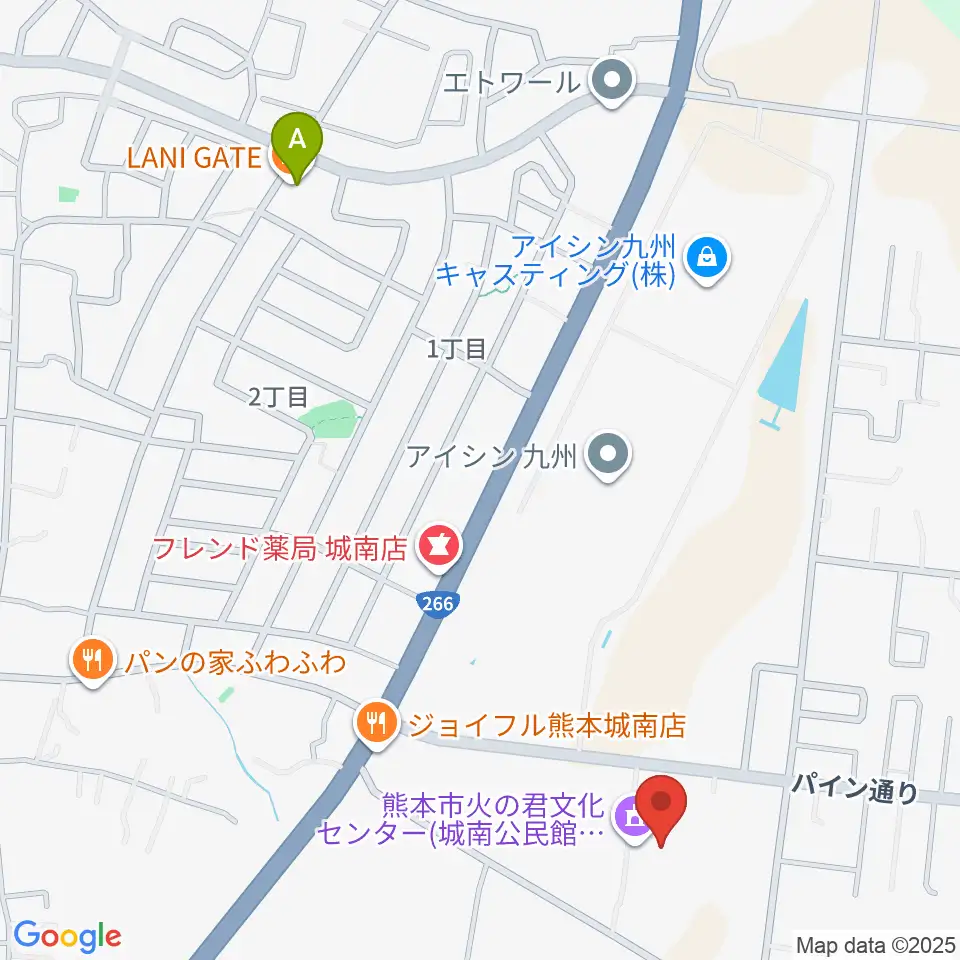 火の君文化ホール周辺のカフェ一覧地図