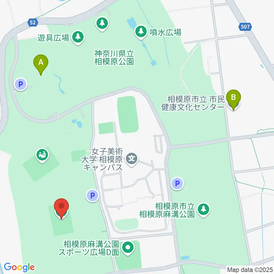 相模原ギオンスタジアム周辺のカフェ一覧地図