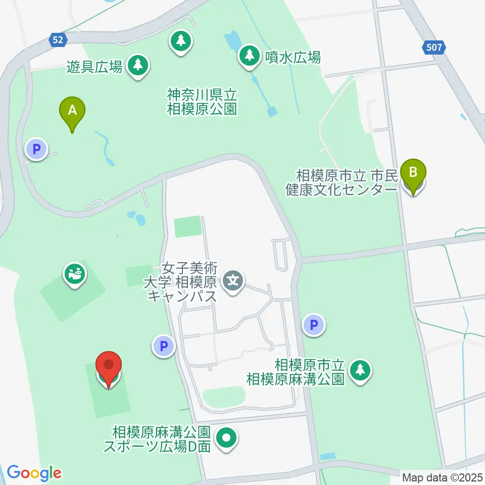 相模原ギオンスタジアム周辺のカフェ一覧地図