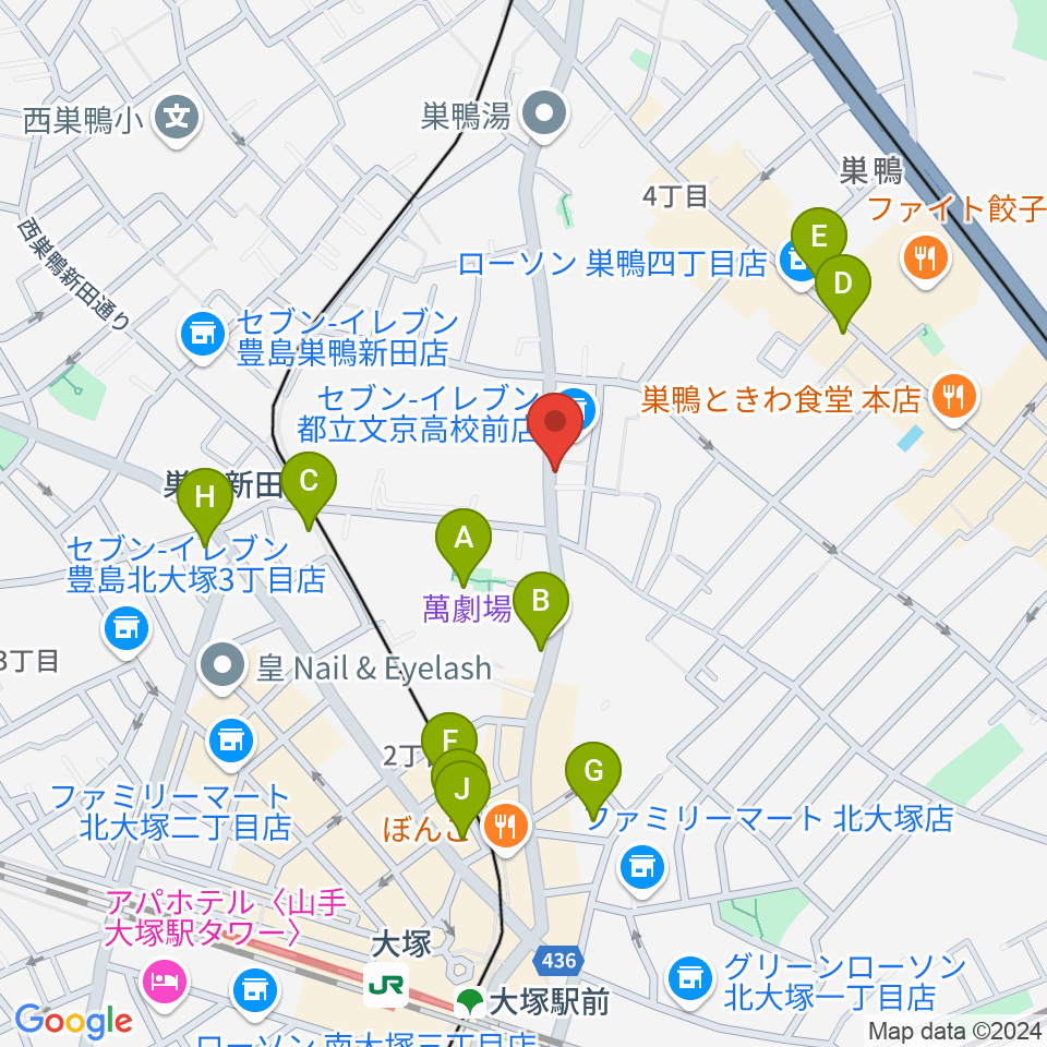 シネマハウス大塚周辺のカフェ一覧地図