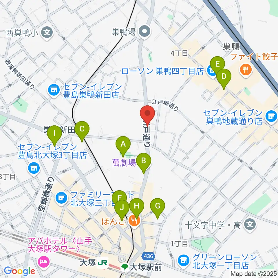 シネマハウス大塚周辺のカフェ一覧地図