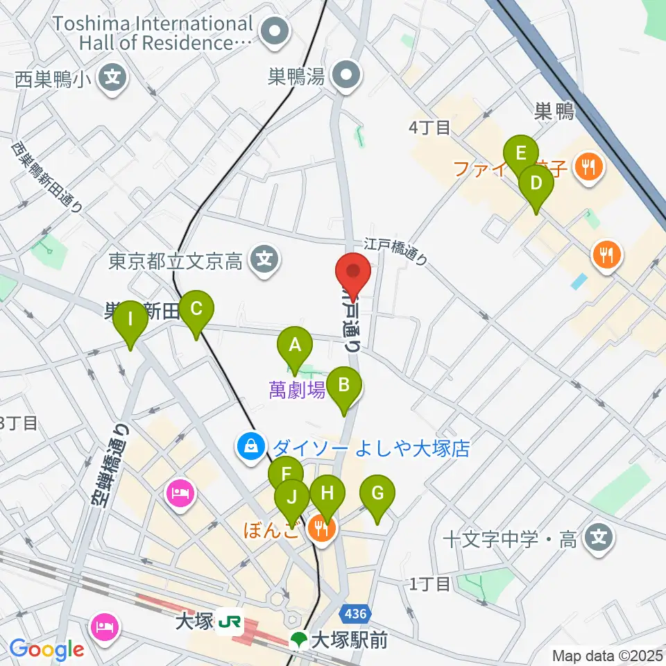 シネマハウス大塚周辺のカフェ一覧地図