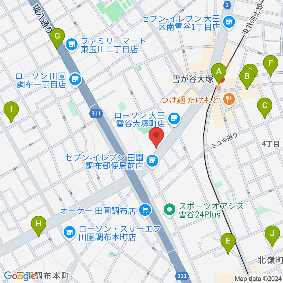 Studio PJ周辺のカフェ一覧地図