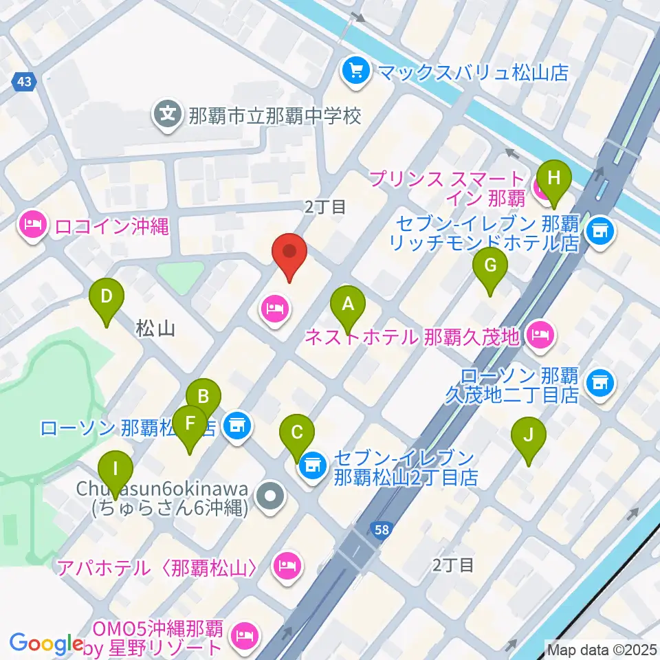ドラムショップハル周辺のカフェ一覧地図
