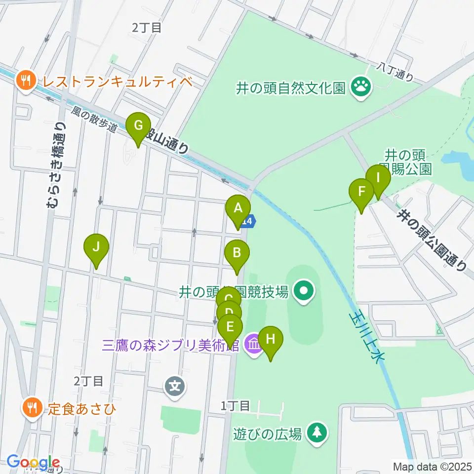 吉祥寺NEPO周辺のカフェ一覧地図