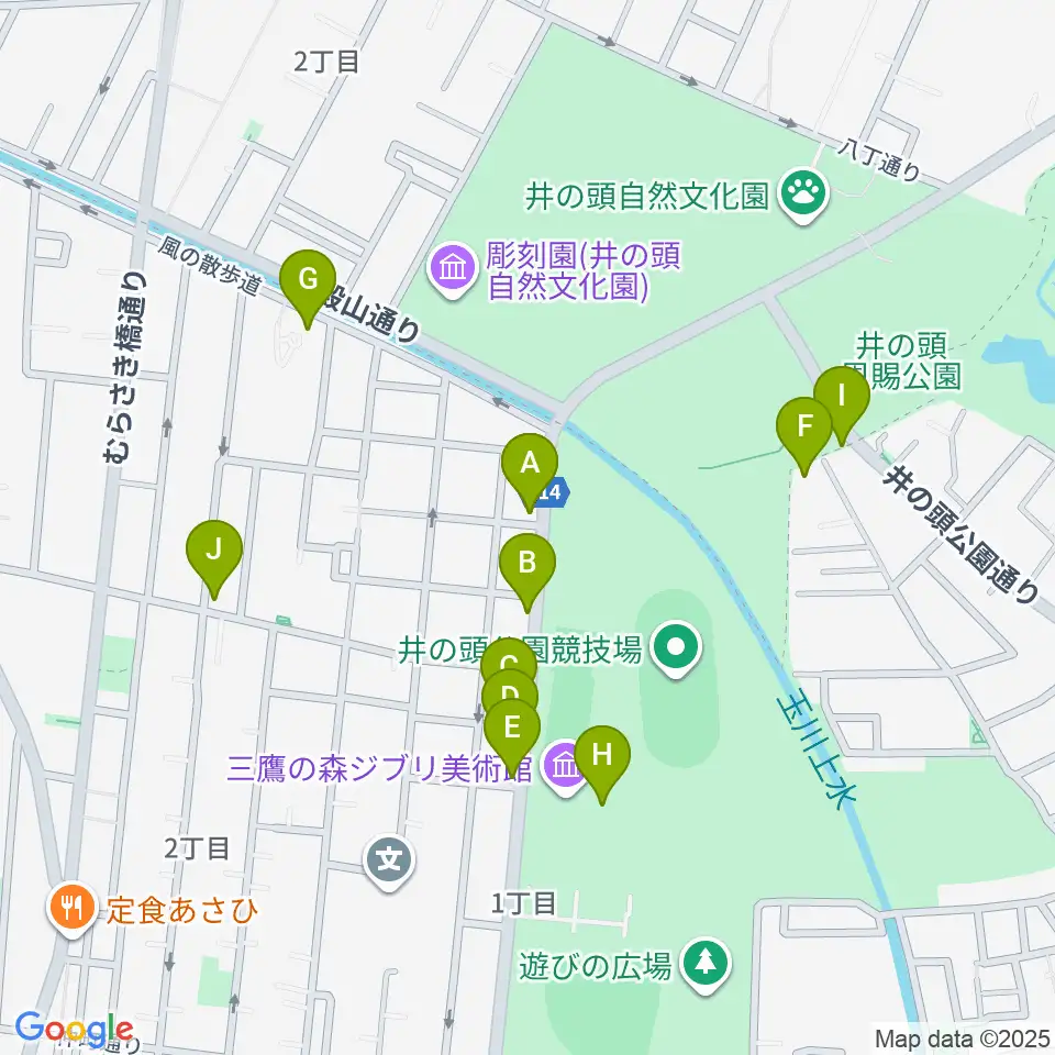 吉祥寺NEPO周辺のカフェ一覧地図