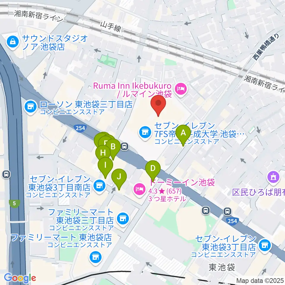 帝京平成大学冲永記念ホール周辺のカフェ一覧地図