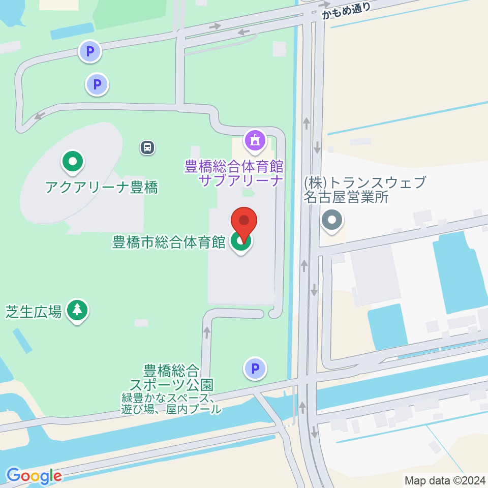 豊橋市総合体育館周辺のカフェ一覧地図