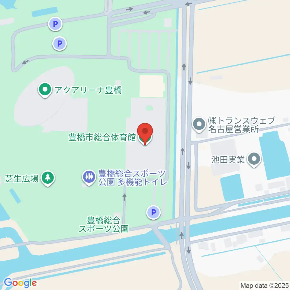 豊橋市総合体育館周辺のカフェ一覧地図