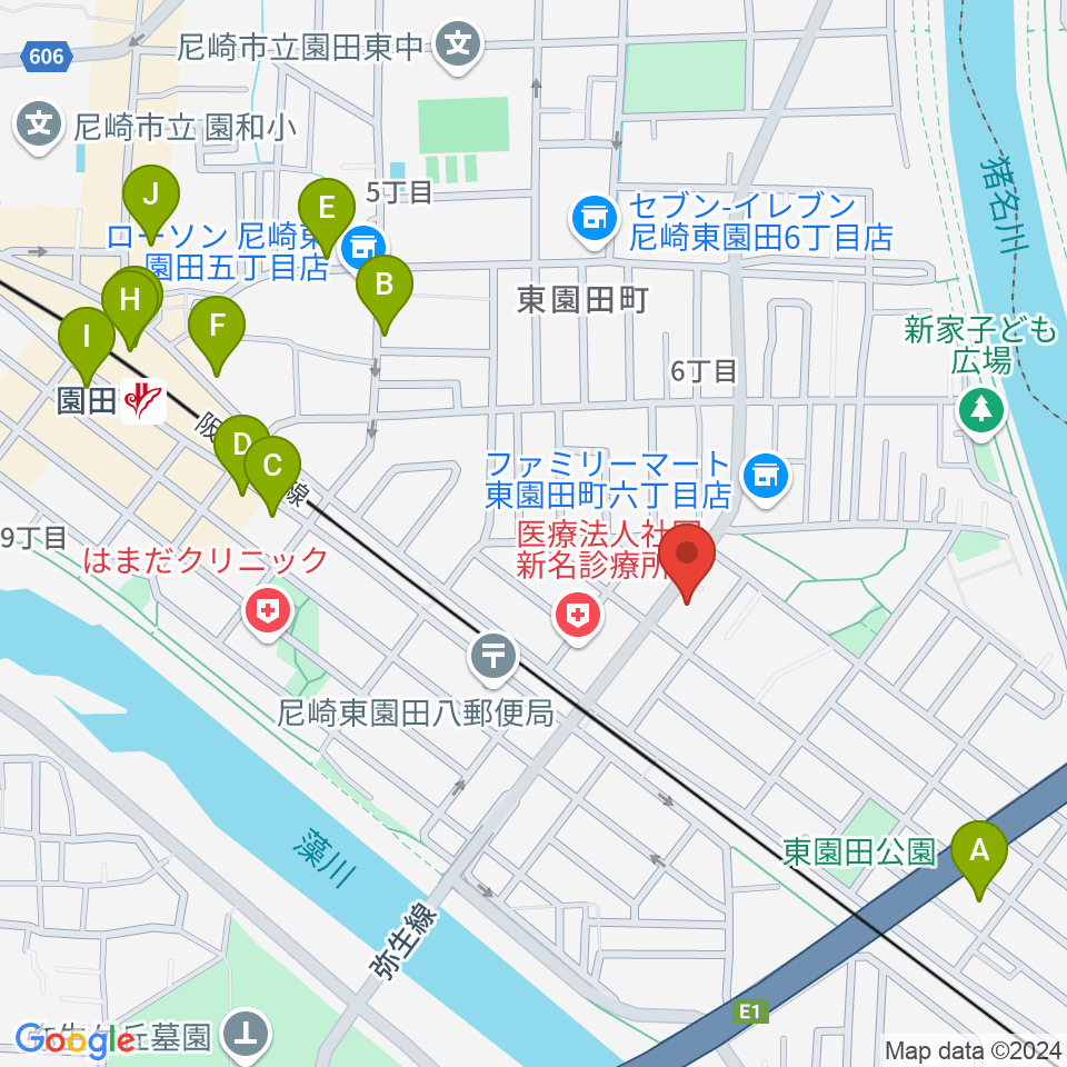 TUNE GUITAR MANIAC周辺のカフェ一覧地図