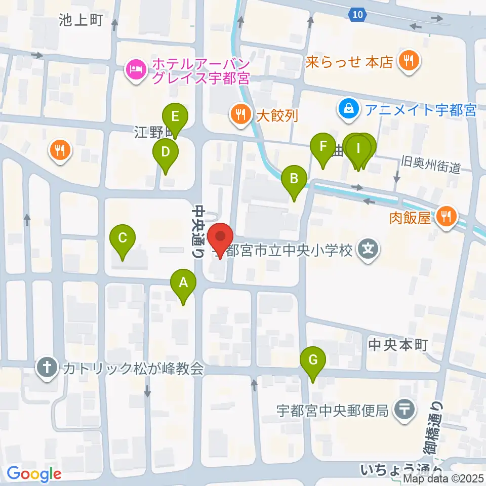 レディオベリー周辺のカフェ一覧地図