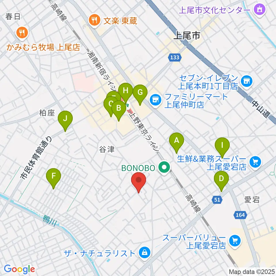 STUDIO SOUND CREW周辺のカフェ一覧地図