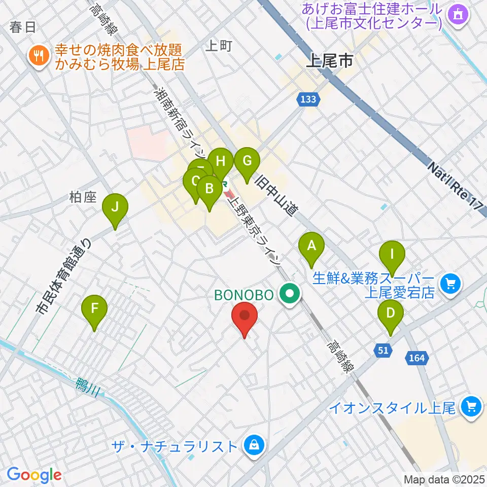STUDIO SOUND CREW周辺のカフェ一覧地図