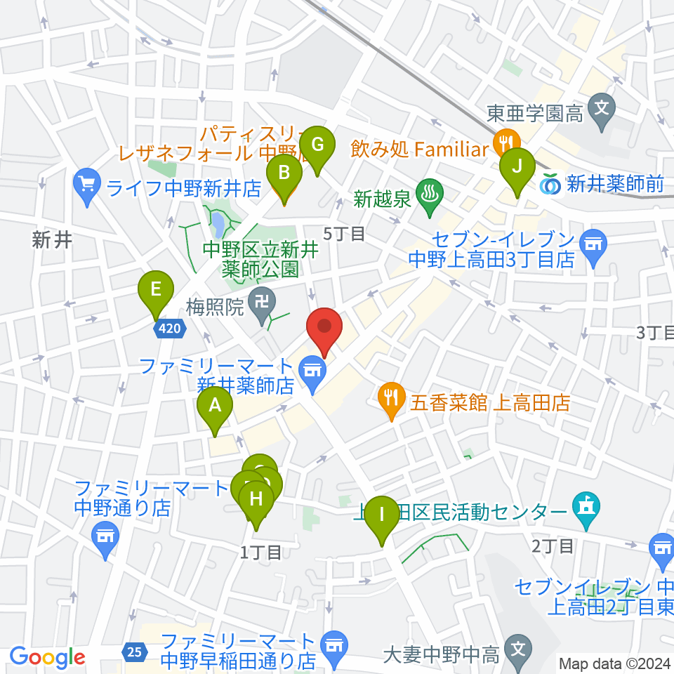 STUDIO LIFE周辺のカフェ一覧地図