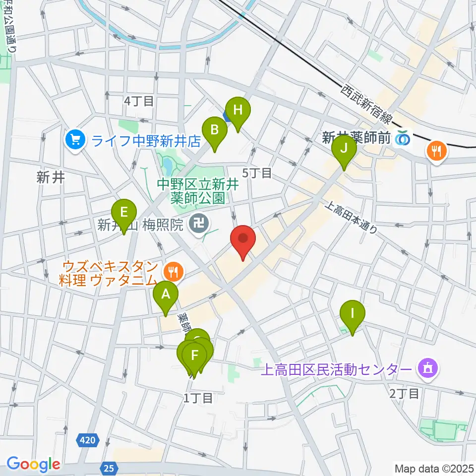 STUDIO LIFE周辺のカフェ一覧地図