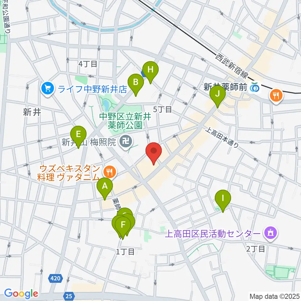 STUDIO LIFE周辺のカフェ一覧地図