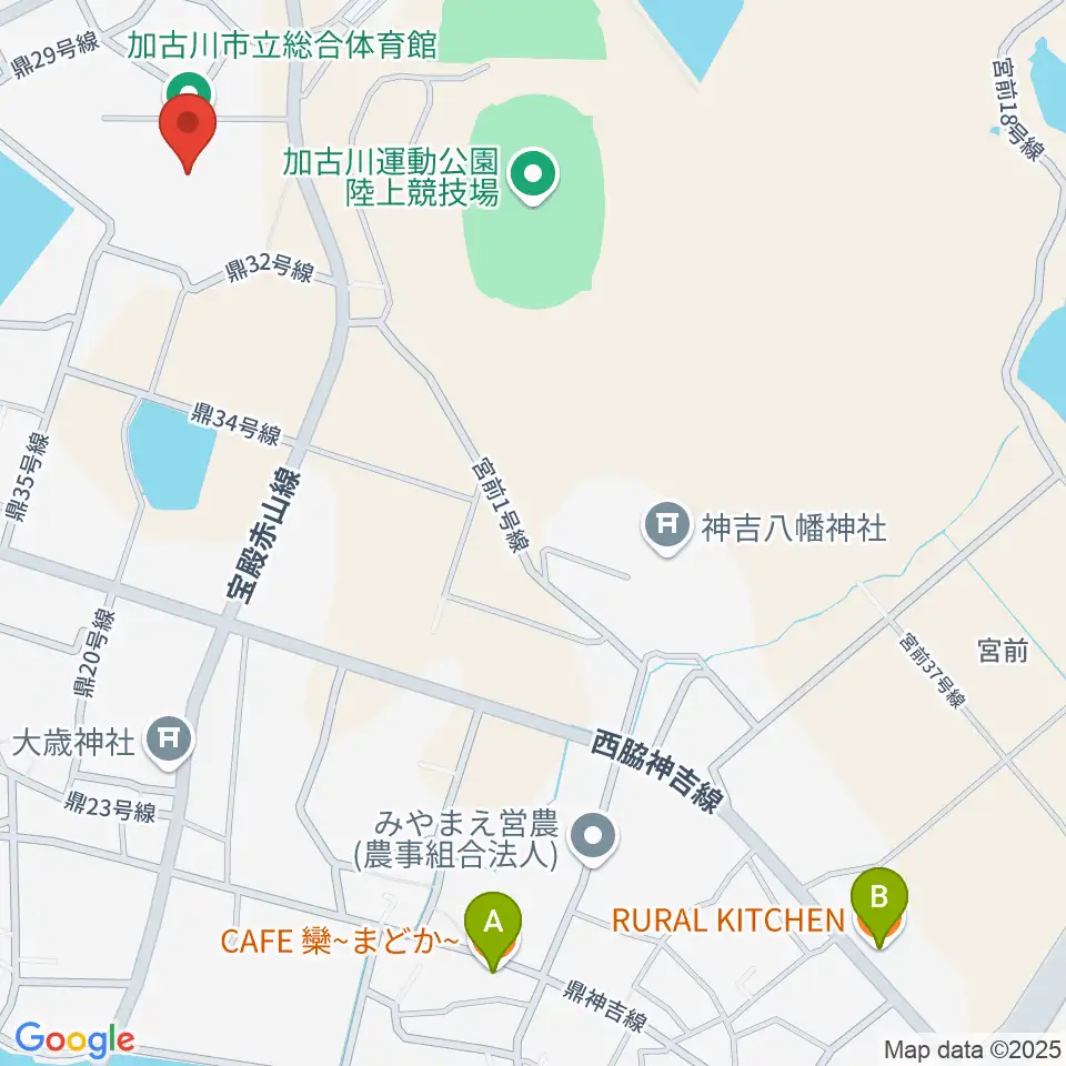 SHOWAグループ総合体育館周辺のカフェ一覧地図