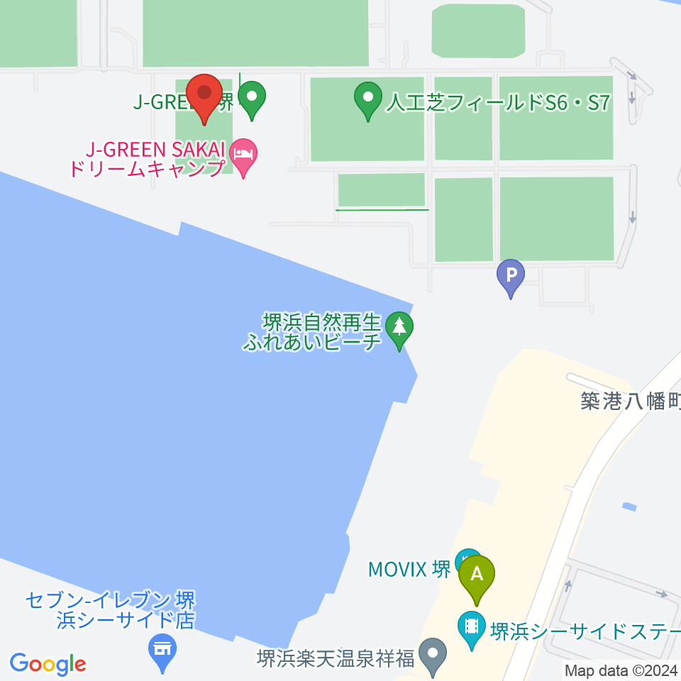 J-GREEN堺メインフィールド周辺のカフェ一覧地図