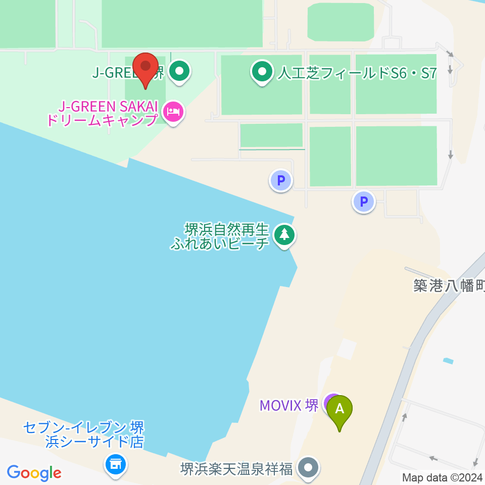 J-GREEN堺メインフィールド周辺のカフェ一覧地図