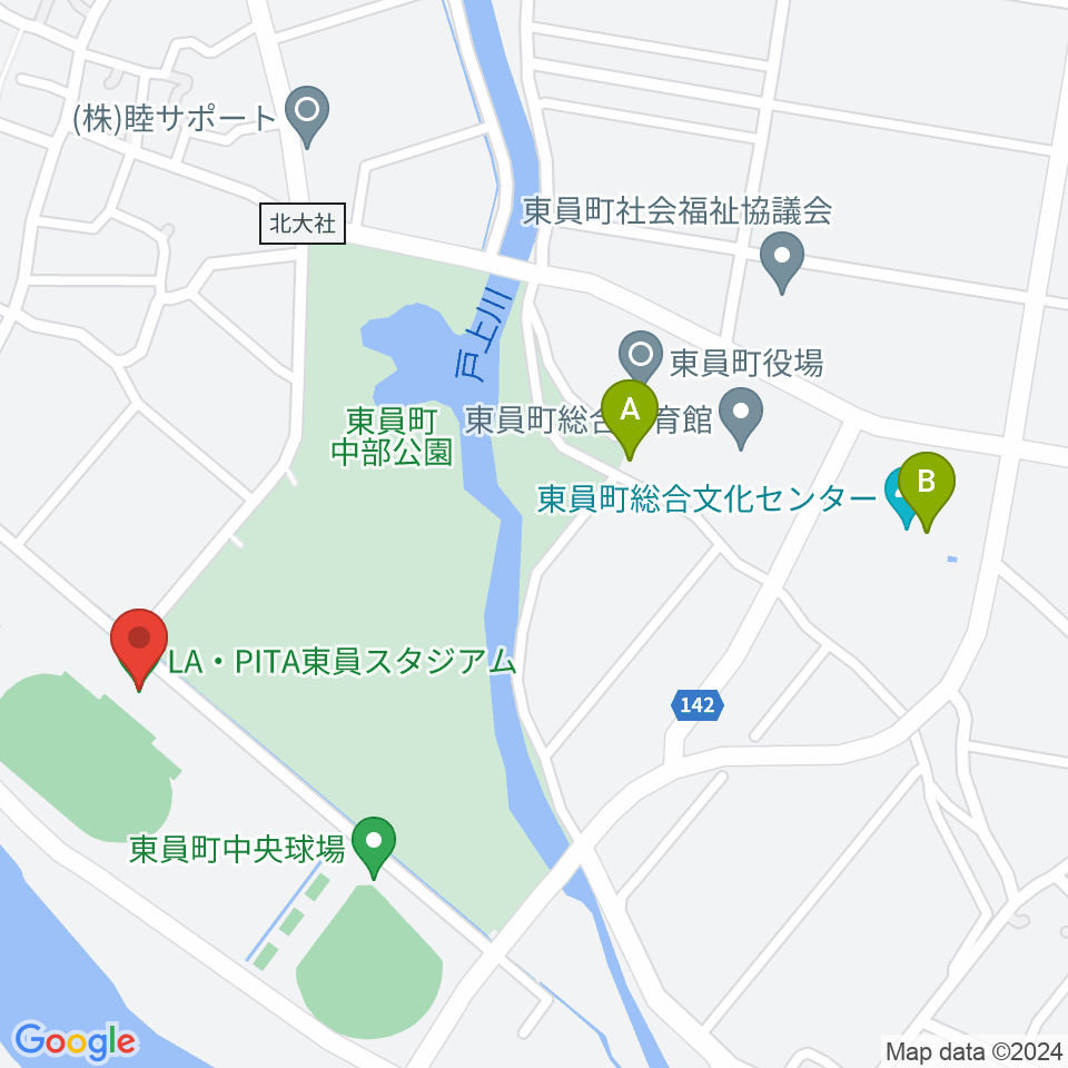 LA・PITA東員スタジアム周辺のカフェ一覧地図