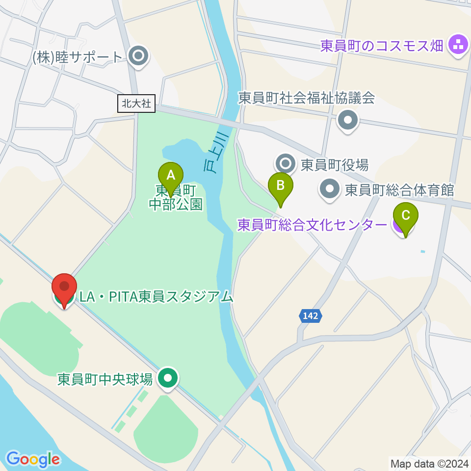 LA・PITA東員スタジアム周辺のカフェ一覧地図