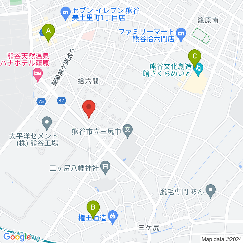 BROWN BUNNY STUDIO周辺のカフェ一覧地図