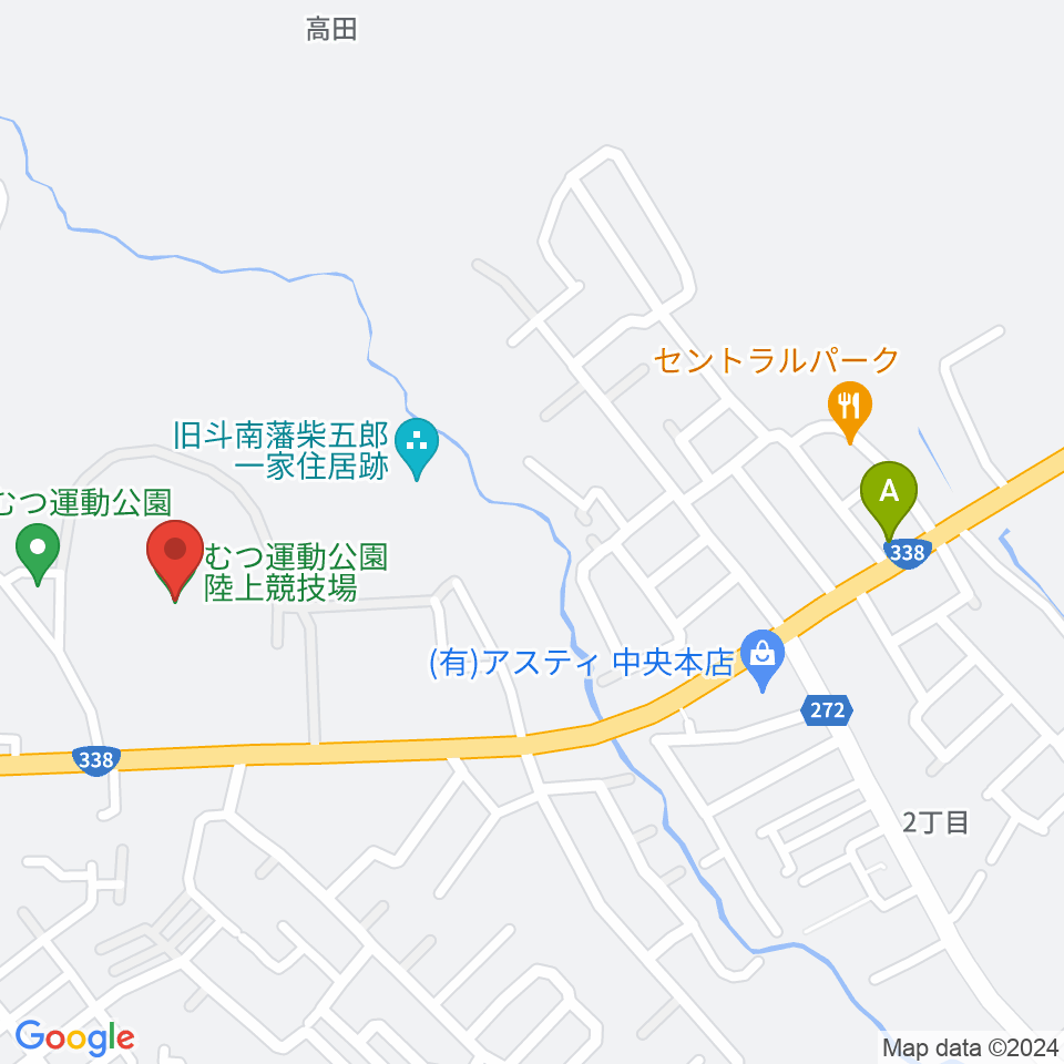 むつ運動公園陸上競技場周辺のカフェ一覧地図