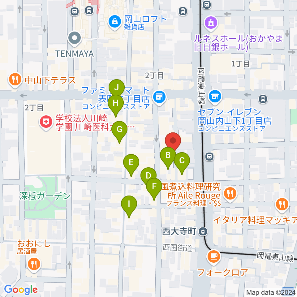 ジャズ喫茶JORDAN周辺のカフェ一覧地図