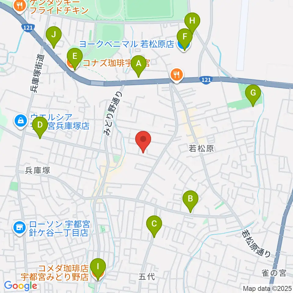 ピアノ教室ぷりまう″ぇーら周辺のカフェ一覧地図