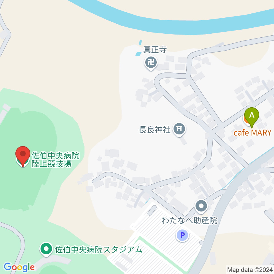 佐伯中央病院陸上競技場周辺のカフェ一覧地図