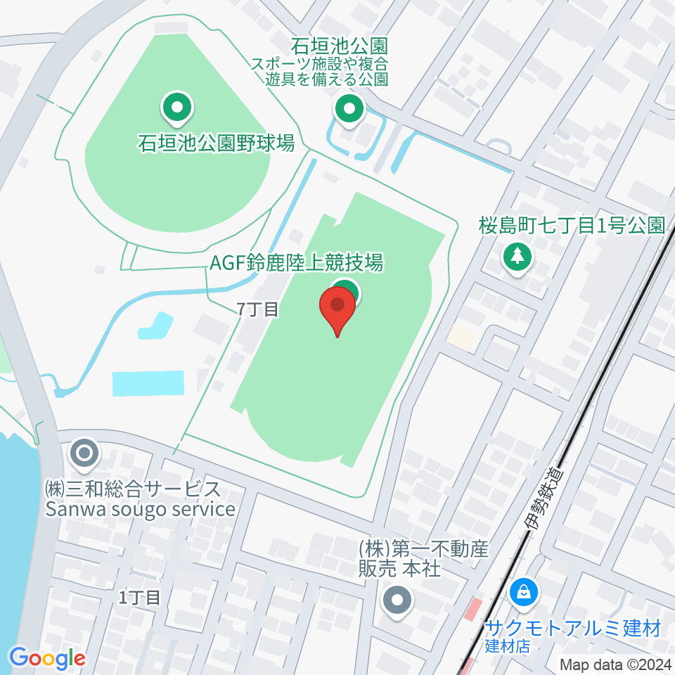 AGF鈴鹿陸上競技場周辺のカフェ一覧地図