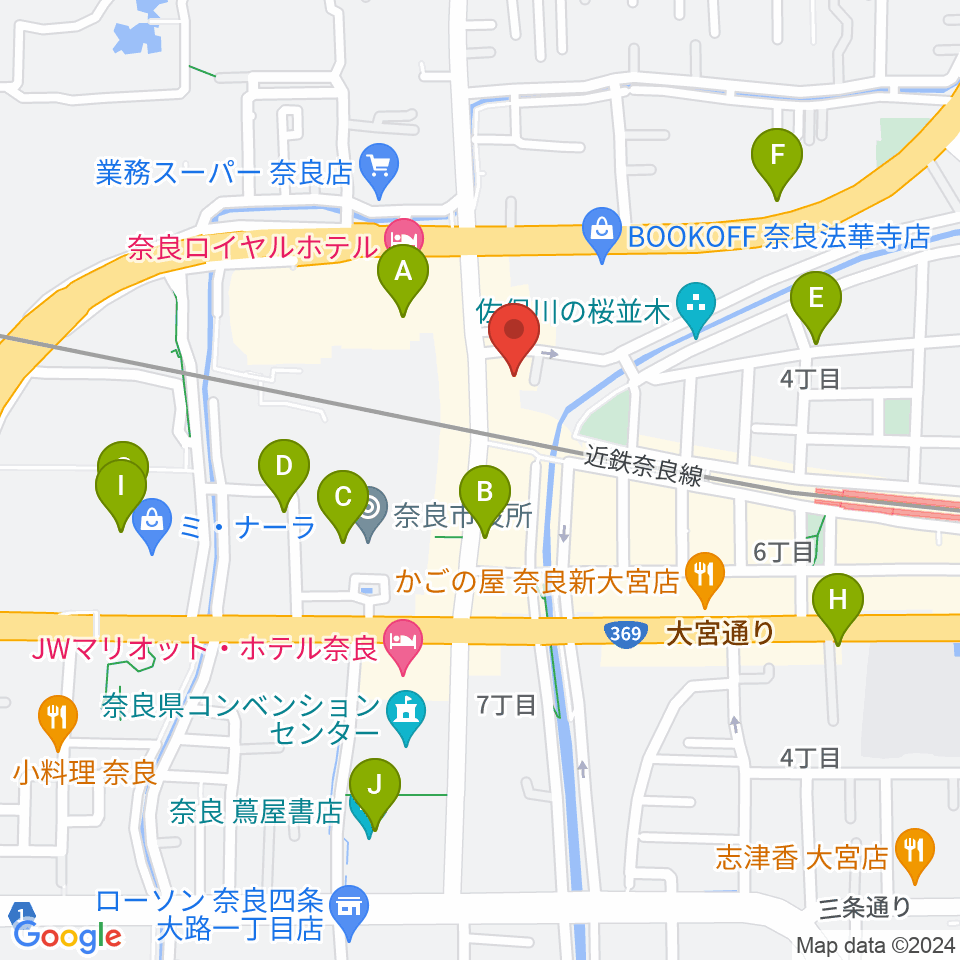 OneNoteミュージックスクール周辺のカフェ一覧地図