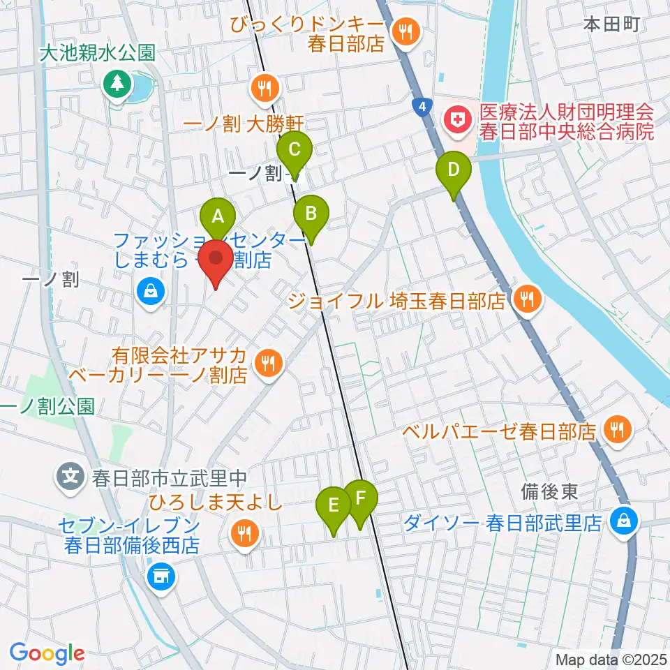 ヴァイオリン工房 IL VIOLINO周辺のカフェ一覧地図