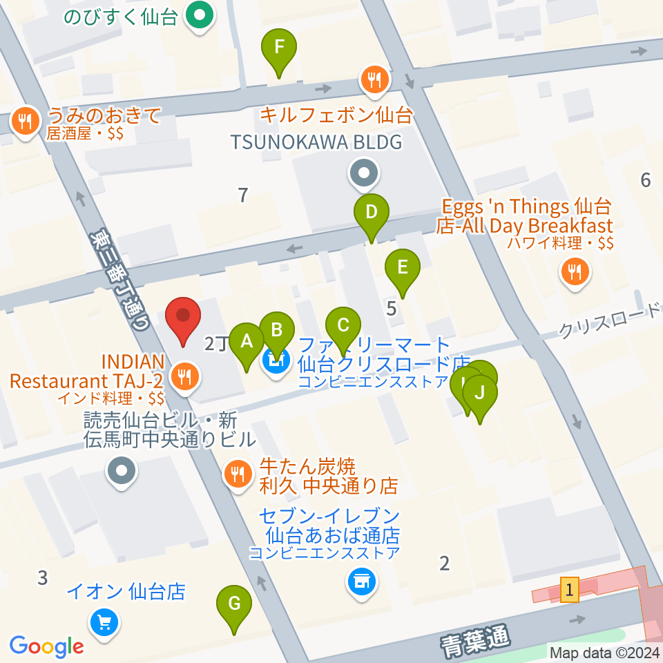 誰も知らない劇場周辺のカフェ一覧地図