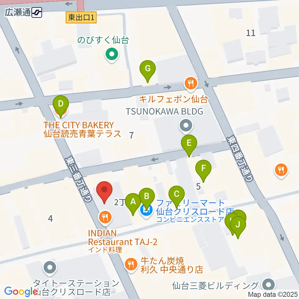 誰も知らない劇場周辺のカフェ一覧地図