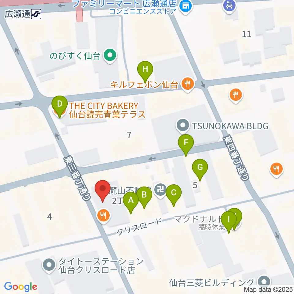誰も知らない劇場周辺のカフェ一覧地図