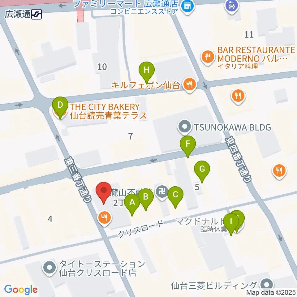 誰も知らない劇場周辺のカフェ一覧地図