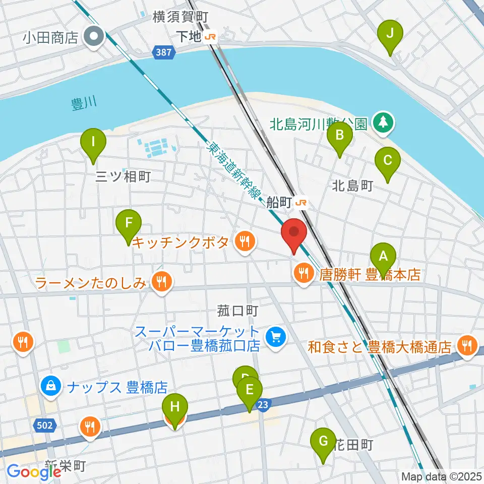 ファーストミュージック周辺のカフェ一覧地図