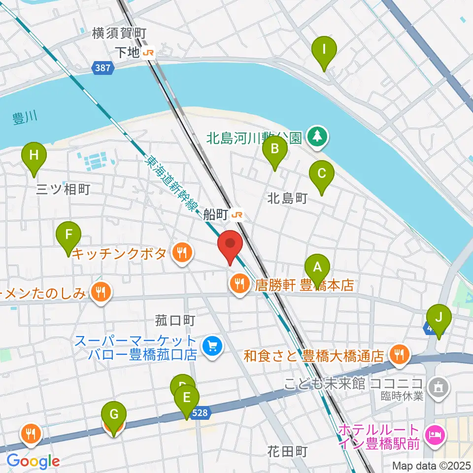 ファーストミュージック周辺のカフェ一覧地図