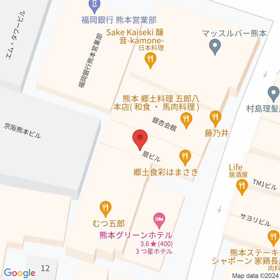 熊本FACTOR周辺のカフェ一覧地図