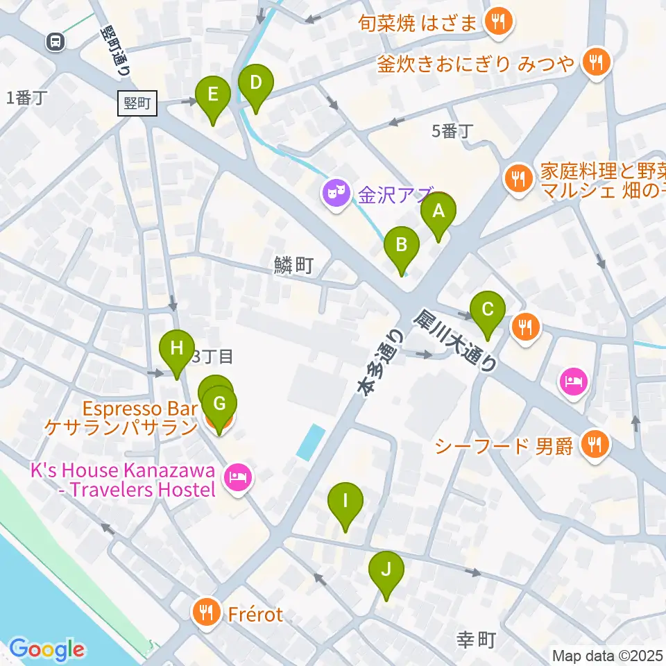 道草カフェ・アルプ周辺のカフェ一覧地図