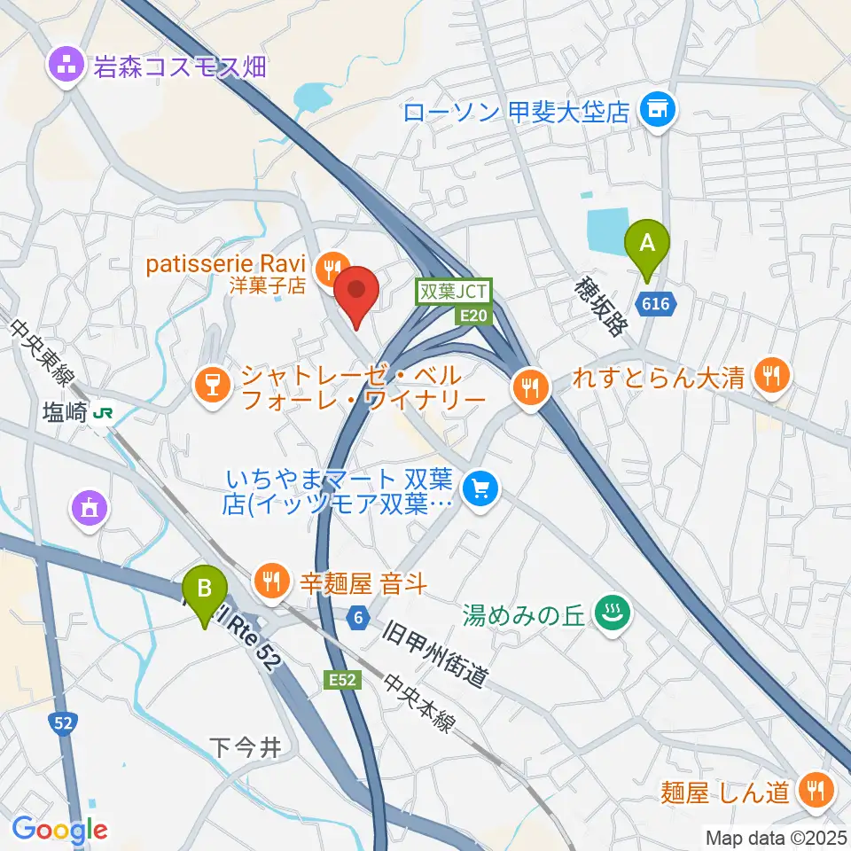 iB MUSIC STUDIO周辺のカフェ一覧地図